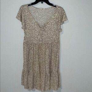 Jessica Simpson Leopard Print V-Neck Dress